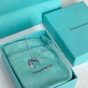 Tiffany & Co. Silver Necklace with Turquoise Heart Pendant